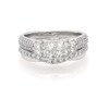 Thumbnail Image 1 of Previously Owned Princess-Cut Quad Trio Bridal Set 1-1/5 ct tw 14K White Gold Size 7.5