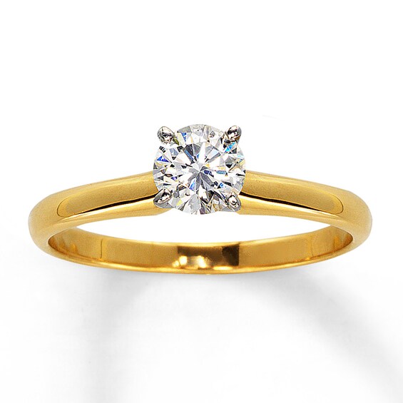 Previously Owned Diamond Solitaire Ring 1/2ct tw 14K Yellow Gold