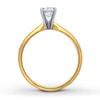 Thumbnail Image 2 of Previously Owned Certified Diamond Ring 1/2 Carat Round-cut 14K Yellow Gold