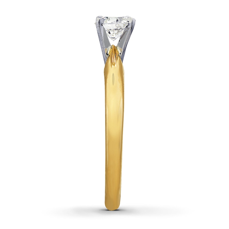Main Image 3 of Previously Owned Certified Diamond Ring 1/2 Carat Round-cut 14K Yellow Gold