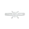 Thumbnail Image 4 of Previously Owned Diamond Solitaire Ring 1 Carat Princess-Cut 14K White Gold (I/I2)