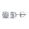 Thumbnail Image 1 of Previously Owned Certified Diamond Round-cut Solitaire Earrings 1 ct tw 18K White Gold