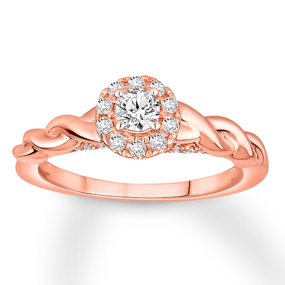 Previously Owned Diamond Engagement Ring 1/2 ct tw Round-cut 10K Rose Gold