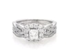 Thumbnail Image 1 of Previously Owned Neil Lane Princess-Cut Diamond Halo Bridal Set 1-3/8 ct tw 14K White Gold Size 8