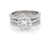 Thumbnail Image 1 of Previously Owned Neil Lane Princess-Cut Diamond Halo Bridal Set 2 ct tw 14K White Gold Size 8