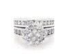 Thumbnail Image 1 of Previously Owned Princess-Cut Quad Diamond Bridal Set 2 ct tw 14K White Gold Size 6