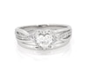 Thumbnail Image 1 of Previously Owned Heart-Shaped Diamond Halo Bridal Set 3/4 ct tw 10K & 14K White Gold Size 8.25