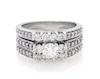 Thumbnail Image 1 of Previously Owned Round-Cut Diamond Three-Stone Bridal Set 1-1/4 ct tw 14K White Gold Size 7