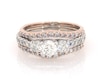 Thumbnail Image 1 of Previously Owned Round-Cut Diamond Three-Stone Bridal Set 1-3/8 ct tw 14K Two-Tone Gold Size 7