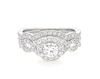 Thumbnail Image 1 of Previously Owned Neil Lane Round-Cut Diamond Halo Bridal Set 1-1/6 ct tw 14K White Gold Size 6.5