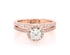 Thumbnail Image 1 of Previously Owned Round-Cut Diamond Halo Bridal Set 3/4 ct tw 14K Two-Tone Gold Size 6.75