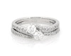 Thumbnail Image 1 of Previously Owned Round-Cut Diamond Two-Stone Bridal Set 3/4 ct tw 14K White Gold Size 8.25