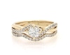 Thumbnail Image 1 of Previously Owned Round-Cut Diamond Bridal Set 3/4 ct tw 14K Yellow Gold Size 7.25