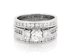 Thumbnail Image 1 of Previously Owned Round-Cut Diamond Three-Stone Bridal Set 1-3/8 ct tw 14K White Gold 6.5