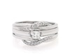 Thumbnail Image 1 of Previously Owned Princess-Cut Diamond Bridal Set 1/2 ct tw 14K White Gold Size 9