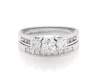 Thumbnail Image 1 of Previously Owned Round-Cut Diamond Three-Stone Bridal Set 1-3/8 ct tw 14K White Gold Size 9