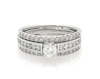 Thumbnail Image 1 of Previously Owned Round-Cut Diamond Bridal Set 1-1/8 ct tw 14K White Gold Size 6