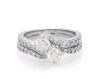 Thumbnail Image 1 of Previously Owned Ever Us Round-Cut Diamond Two-Stone Bridal Set 1 ct tw 14K White Gold Size 4.5