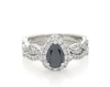 Thumbnail Image 1 of Previously Owned Neil Lane Pear-Shaped Black & White Diamond Bridal Set 1-7/8 ct tw 14K White Gold Size 6.75