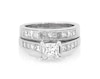 Thumbnail Image 1 of Previously Owned Princess-Cut Diamond Bridal Set 2 ct tw 14K White Gold Size 7