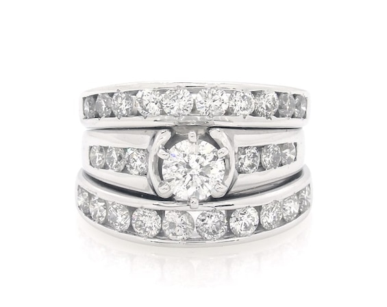 Previously Owned Round-Cut Diamond Bridal Set -/8 ct tw 14K White Gold Size