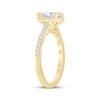 Thumbnail Image 2 of Previously Owned Lab-Grown Diamonds Pear-Shaped Halo Engagement Ring 3/4 ct tw 14K Yellow Gold