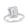 Thumbnail Image 1 of Previously Owned Lab-Grown Diamonds Emerald-Cut Engagement Ring 4-1/3 ct tw 14K White Gold