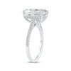 Thumbnail Image 2 of Previously Owned Lab-Grown Diamonds Emerald-Cut Engagement Ring 4-1/3 ct tw 14K White Gold