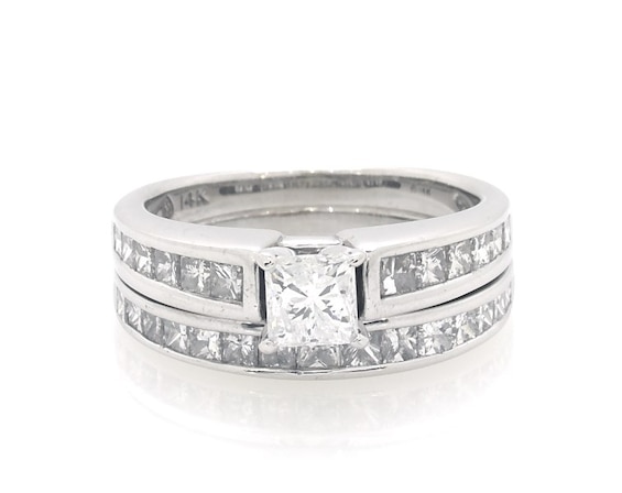 Previously Owned Princess-Cut Diamond Bridal Set 1-7/8 ct tw 14K White Gold Size