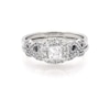 Thumbnail Image 1 of Previously Owned Princess-Cut Diamond Halo Bridal Set 1 ct tw 14K White Gold Size 8