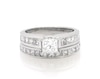 Thumbnail Image 1 of Previously Owned Princess-Cut Diamond Bridal Set 1-7/8 ct tw 14K White Gold Size 5.5