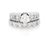 Thumbnail Image 1 of Previously Owned Round-Cut Diamond Bridal Set 1-7/8 ct tw 14K White Gold Size 7.25