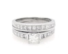 Thumbnail Image 1 of Previously Owned Princess-Cut Diamond Bridal Set 1-7/8 ct tw 14K White Gold Size 8.25