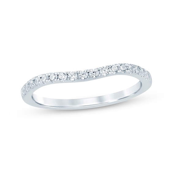 Previously Owned Diamond Contour Wedding Band 1/4 ct tw 14K White Gold