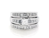 Thumbnail Image 1 of Previously Owned Princess-Cut Diamond Bridal Set 1-7/8 ct tw 14K White Gold Size 5.5