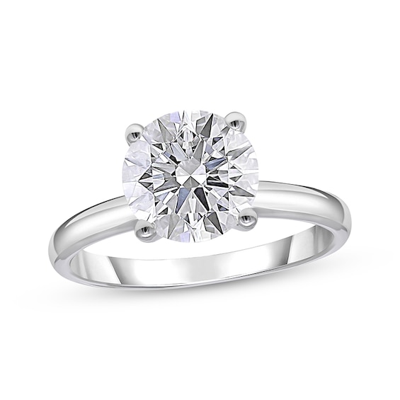 Previously Owned Lab-Grown Diamonds Round-Cut Solitaire Engagement Ring 2-1/2 ct tw 14K White Gold