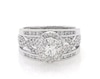 Thumbnail Image 1 of Previously Owned Round-Cut Diamond Halo Bridal Set 1-1/5 ct tw 14K White Gold Size 7.25
