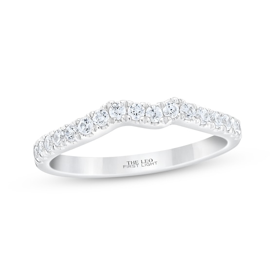 Previously Owned THE LEO First Light Diamond Wedding Band 1/3 ct tw 14K White Gold