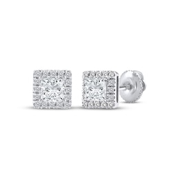 Previously Owned KAY Lab-Grown Diamonds Princess-Cut Stud Earrings 1/2 ct tw 14K White Gold (F/SI2)