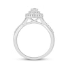 Thumbnail Image 3 of Previously Owned Lab-Grown Diamonds Marquise-Cut Double Halo Engagement Ring 3/4 ct tw 14K White Gold