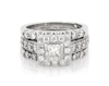 Thumbnail Image 1 of Previously Owned The LEO Diamond Princess-Cut Bridal Set 2-1/8 ct tw 14K White Gold Size 5.75