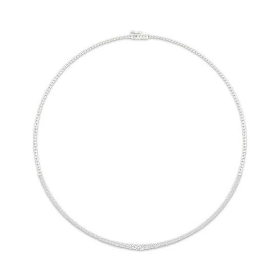 Previously Owned KAY Lab-Grown Diamonds Riviera Necklace 3 ct tw 10K White Gold 17"
