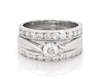 Thumbnail Image 1 of Previously Owned Round-Cut Diamond Bridal Set 1-1/4 ct tw 14K White Gold Size 6.75