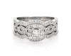Thumbnail Image 1 of Previously Owned Neil Lane Princess-Cut Diamond Twist Shank Bridal Set 1 ct tw 14K White Gold Size 8
