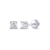 Thumbnail Image 1 of Previously Owned THE LEO Legacy Lab-Grown Diamond Princess-Cut Solitaire Stud Earrings 1/2 ct tw 14K White Gold (F/VS2)