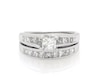 Thumbnail Image 1 of Previously Owned Princess-Cut Diamond Bridal Set 1-3/8 ct tw 14K White Gold Size 5.75