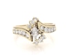 Thumbnail Image 1 of Previously Owned Marquise-Cut Diamond Bypass Bridal Set 7/8 ct tw 14K Yellow Gold Size 8.5