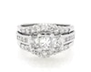 Thumbnail Image 1 of Previously Owned Princess-Cut Diamond Three-Stone Bridal Set 2-1/5 ct tw 14K White Gold Size 8.25