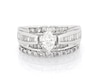 Thumbnail Image 1 of Previously Owned Marquise-Cut Diamond Bridal Set 1-1/5 ct tw 10K White Gold Size 5.25