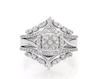 Thumbnail Image 1 of Previously Owned Multi-Diamond Halo Bridal Set 3/4 ct tw 10K White Gold Size 6.5